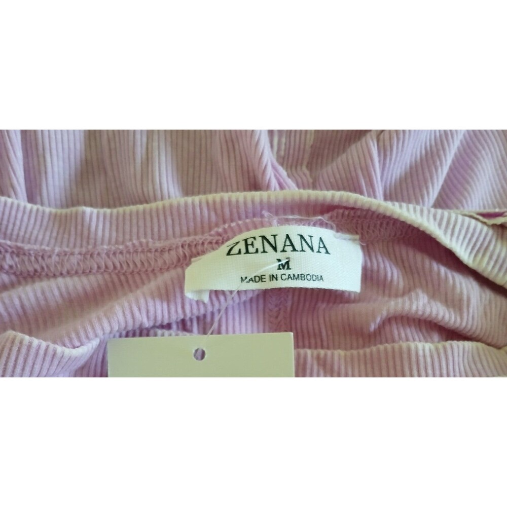 Zenana Women's Medium Pink Tye Dye Long Sleeve Inside Out Top - Picture 10 of 11
